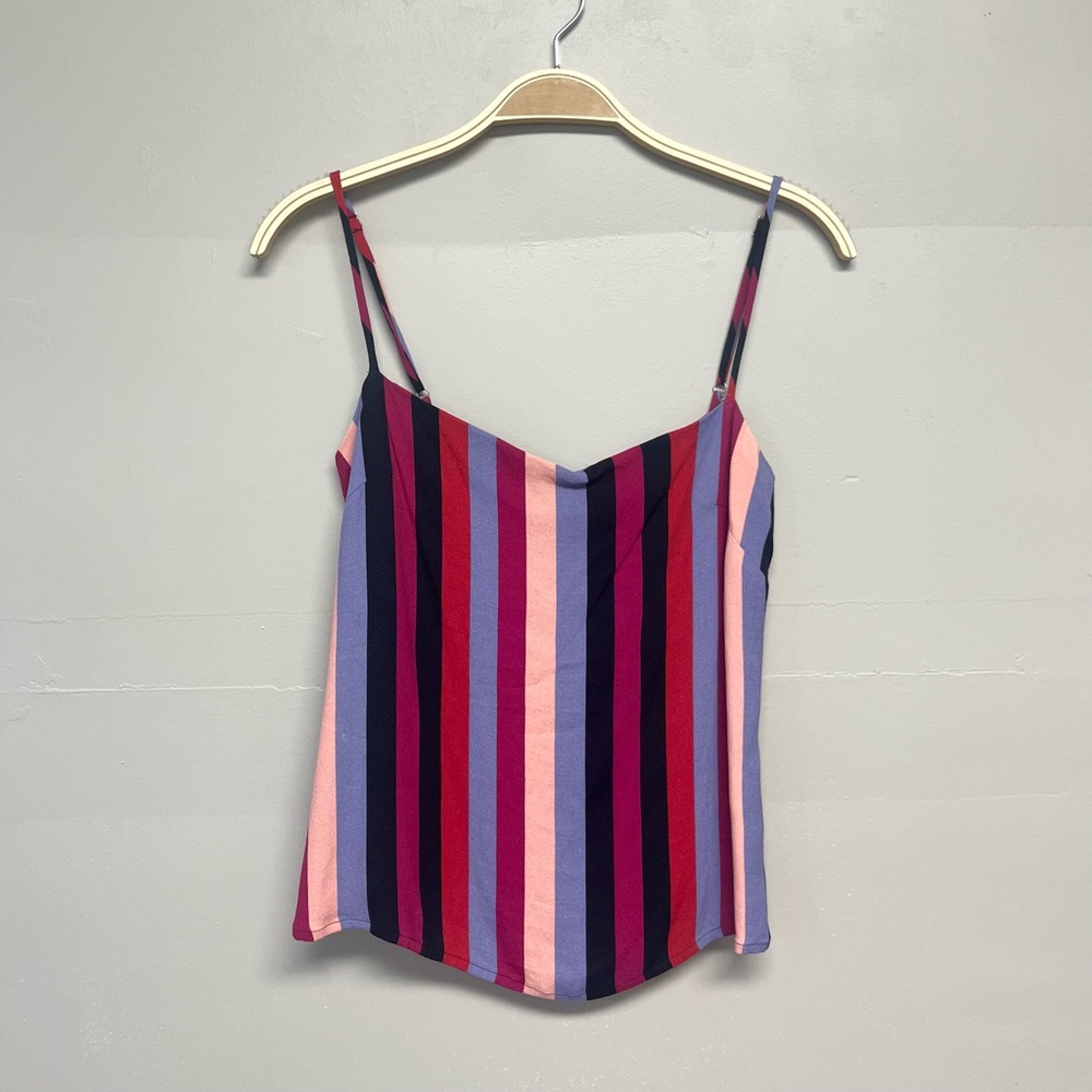 Reformation Pink Multi Striped Cami